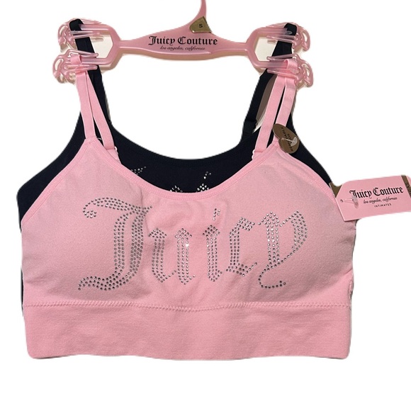 Juicy Couture Other - JUICY Couture Padded Bralette Sports Bra Pink Small